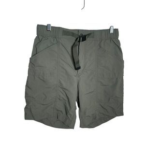 Uniqlo Shorts Men's Small Green Cargo Outdoor Belted Geared Casual Hiking